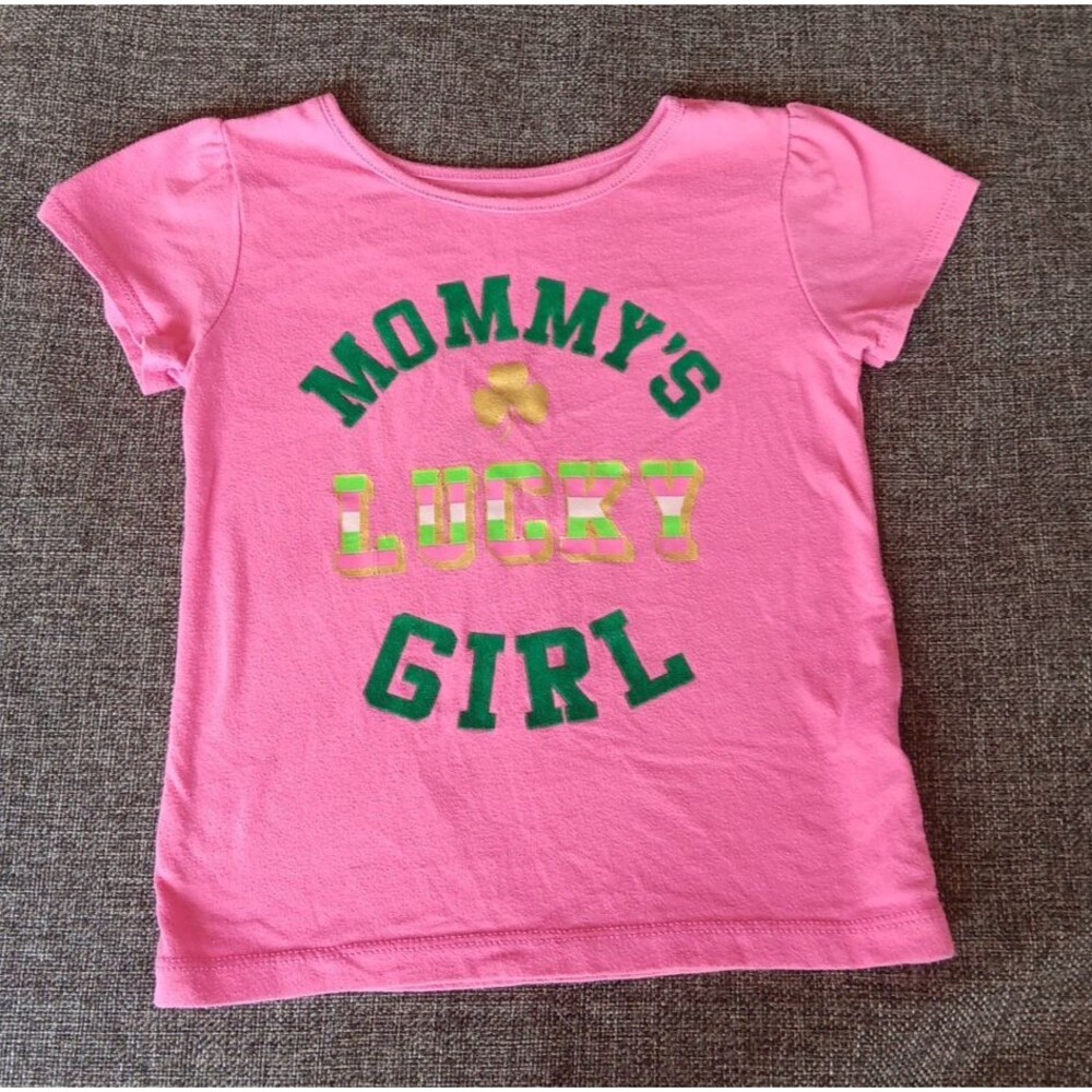 shirt 2T Celebration St Patricks Day Girls pink shamrock short sleeve